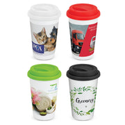 Aztec Double Wall Coffee Cup - Full Colour