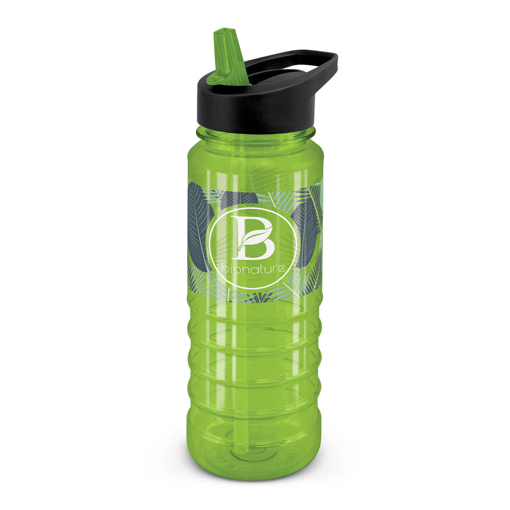 Triton Bottle Black Lid - Rotary Screen Print