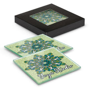 Venice Glass Coaster - Set of 2 - Square - Full Colour