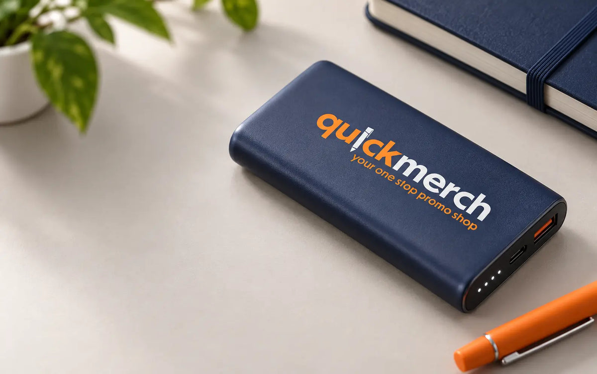 QuickMerch full colour logo printed directly onto a promotional product