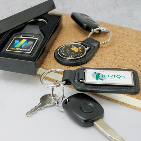Baron Leather Key Ring - Square - Image 3