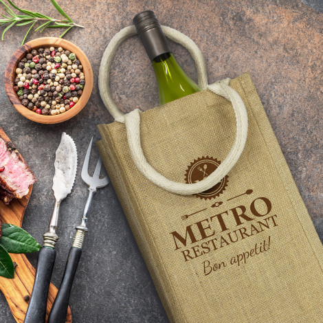 Donato Jute Double Wine Carrier - Image 5