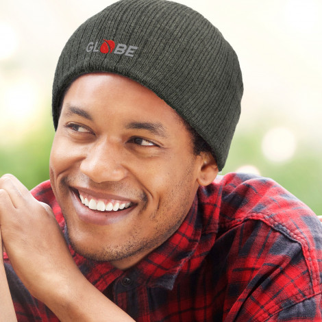 Nebraska Heather Cable Knit Beanie - Image 6