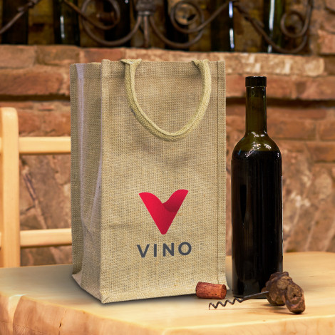 Jute Four Bottle Wine Carrier - Image 4